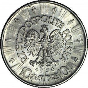 10 złotych 1936, Piłsudski, menniczy