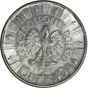 10 złotych 1939, Piłsudski, menniczy