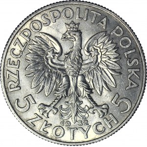 5 złotych 1932, Głowa, Londyn, mennicza