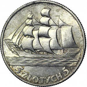 5 złotych 1936 Żaglowiec, menniczy