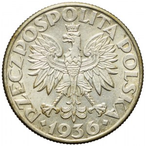 2 złote 1936, Żaglowiec, mennicze