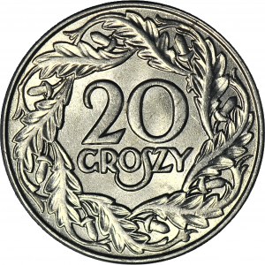 20 groszy 1923, mennicze, wspaniałe