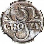 5 groszy 1928, mennicze, kolor BN