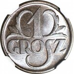 1 grosz 1936, menniczy, kolor BN