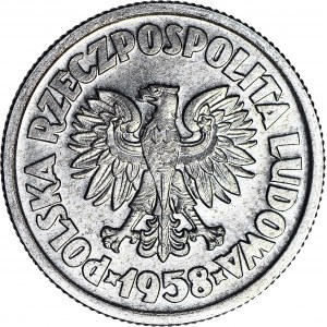 RRR-, 5 złotych 1958 Waryński, Próba ALUMINIUM, nakład 20 sztuk