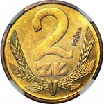 RR-, 2 złote 1987, PRÓBA TECHNOLOGICZNA, mosiądz, nakł. nieznany