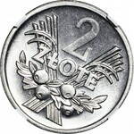RR-, 2 złote 1972 Jagody, SKRĘTKA 40 stopni, b. rzadkie