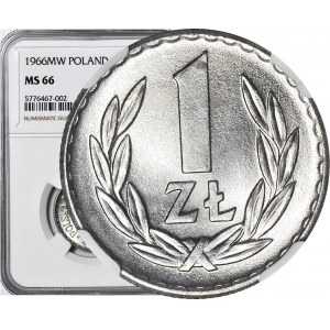 1 złoty 1966, mennicze