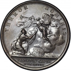 Francja, Ludwik XIV, Medal suita J. Maugera, zdobycie Besançon w 1668
