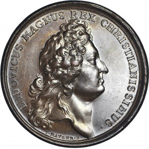 Francja, Ludwik XIV, Medal suita J. Maugera, zdobycie Luksemburga w 1684