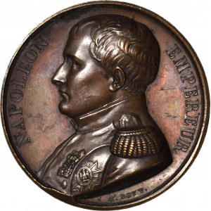 Francja Medal wybity na pamiątkę śmierci Napoleona na wyspie św. Heleny i ponownego pochówku jego szczątków w Paryżu, R1