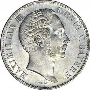 Niemcy, Bayern, Maksymilian II, 2 talary (3 1/2 guldena) 1856, nakład 1152szt.!!!