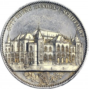 Niemcy, Brema miasto, Talar 1864, otwarcie nowej giełdy w Bremie, NAKŁAD 5.000 szt.!!!