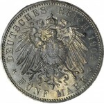 Niemcy, Cesarstwo niemieckie, Meklemburgia-Schwerin, Fryderyk Franciszek IV, 5 marek 1904 A, zaślubinowe