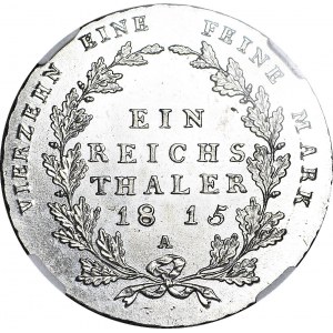 Niemcy, Prusy, Fryderyk Wilhelm III, talar 1815 A, Berlin, WYŚMIENITY