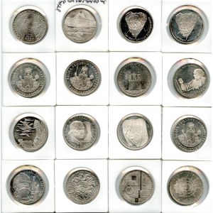 Niemcy, Republika Federalna, Zestaw 16 okolicznościowych monet srebrnych
