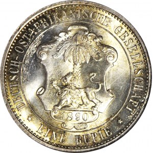 Niemcy, Afryka Wschodnia, Wilhelm II, 1 rupia 1890, Berlin, mennicza