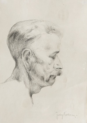 Jerzy Ryszard KRAUZE (1903-1978), Portret mężczyzny z profilu