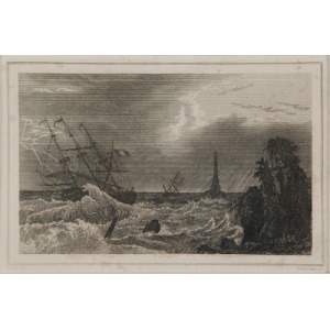Friedrich SCHROEDER (1768-1839) Ernst RAUCH, Żaglowce na wzburzonym morzu