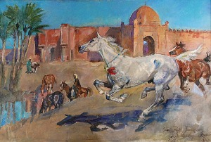 Wojciech KOSSAK, U bram Marrakeszu, 1940
