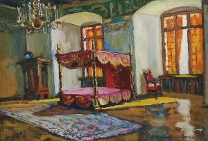 Anna MAŚLAKIEWICZ-BRZOZOWSKA (1912-1986), Sypialnia Zygmunta Starego w Zamku Królewskim na Wawelu