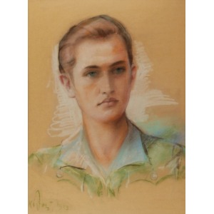 Józef KIDOŃ (1890-1968), Portret młodzieńca, 1943