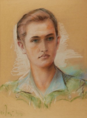 Józef KIDOŃ (1890-1968), Portret młodzieńca, 1943