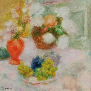 Mieszko JABŁOŃSKI (1892-1965), Martwa natura z winogronami