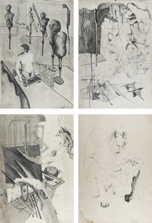 Marek KARWACKI (1947-1992), Zestaw rysunków - 9 sztuk, 1971