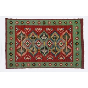 Kilim z wzorami geometrycznymi