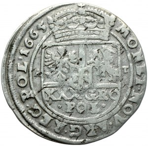 Jan Kazimierz, tymf 1665, Bydgoszcz, rzadka korona na awersie