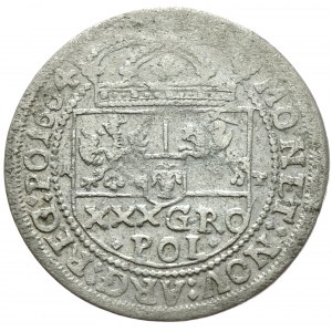 Jan Kazimierz, tymf 1664, Kraków, szerokie korony, rzadki, nieopisany