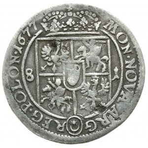 Jan III Sobieski, ort koronny 1677 SB, Bydgoszcz, błąd 8-1