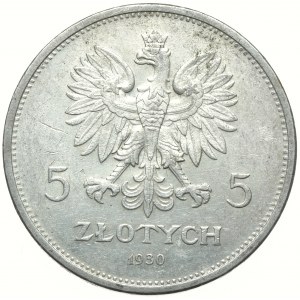 II Rzeczpospolita, 5 złotych 1930 sztandar, Warszawa