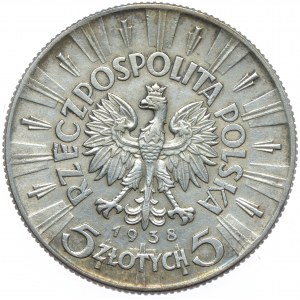 II Rzeczpospolita, 5 złotych 1938 Piłsudski