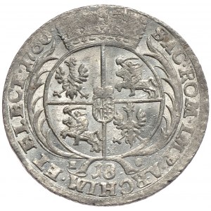August III, ort koronny 1756, Lipsk, mniejsza głowa