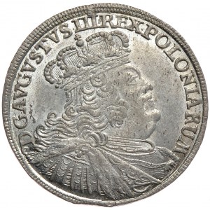 August III, ort koronny 1756, Lipsk, szerokie popiersie