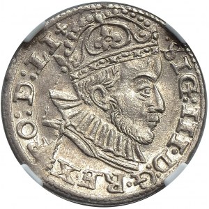 Zygmunt III Waza, trojak 1588 Ryga, małe popiersie króla, nieopisany