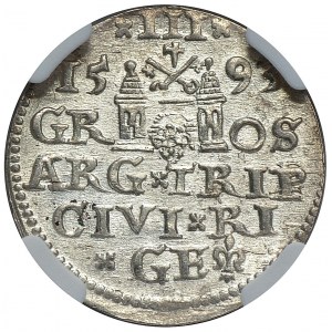 Zygmunt III Waza, trojak 1593 Ryga