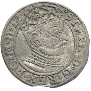 Stefan Batory, grosz 1581, Ryga, pełna data