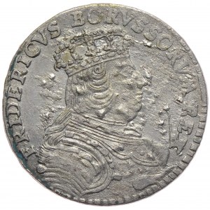 Fryderyk II, szóstak 1755 E, Królewiec, naśladownictwo pruskie szóstaka koronnego Augusta III.