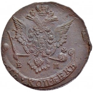 Rosja, Katarzyna II, 5 kopiejek 1778 EM, Jekaterynburg