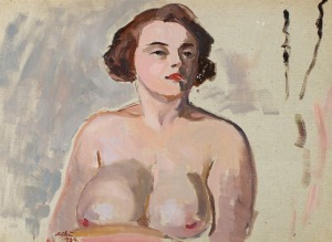 Andrzej OLEŚ, Obraz dwustronny: P&Oacute;ŁAKT / AKT STOJĄCY, 1934