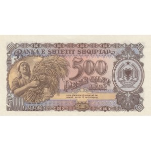 Albania , 500 Leke, 1957, UNC, p31