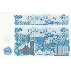 Algeria, 100 Dinars, 1981, UNC, p131a, total 2 banknotes