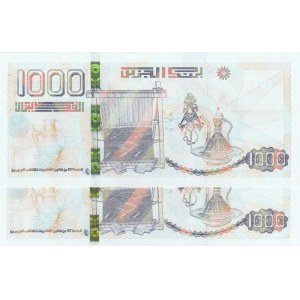 Algeria, 1.000 Dinars, 2018, UNC, pNew, Total 2 banknotes