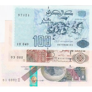 Algeria,  UNC,  Total 3 banknotes