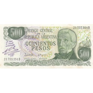 Argentina, 500 Pesos, 1977/1982, UNC (-), p303c