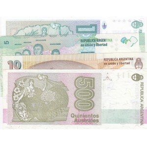 Argentina,  Total 4 banknotes