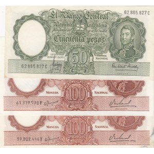 Arjantin,  total 3 banknotes